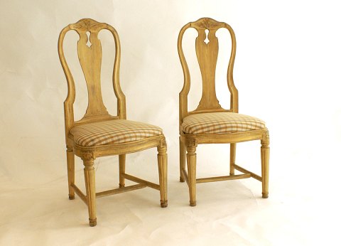 A pair of chairs, Gustavanian. Sweden circa 1780