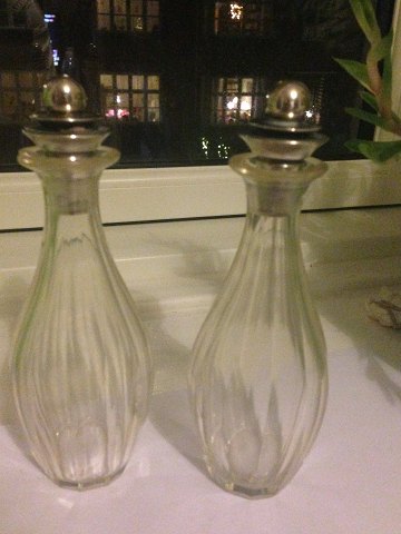 Georg Jensen Harald Nielsen Sterling Silver Bottle stopper and bottles No 219 from 1933-1944