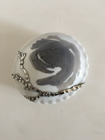 Royal Copenhagen Art Nouveau Sølv monteret Krabbeskål Anton Michelsen 1921 No 19/9