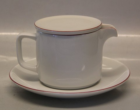 Red top 6265 Gravy boat with lid and detachable stand 3 dl (563) Design Grethe Meyer Royal Copenhagen Porcelain 