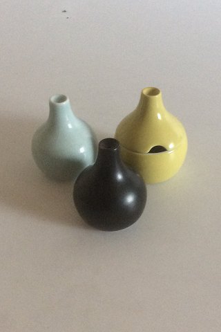 Royal Copenhagen Magnus Stephensen salt, pepper og  Mustard set No 21865, 21866 og 21867