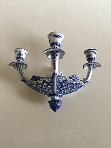 Royal Copenhagen Antik Musselmalet Helblonde Væglampet No 1111 