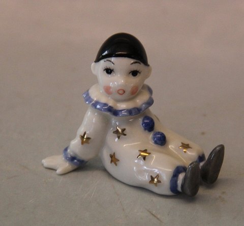 Royal Copenhagen figurine 0291 RC White clow Pierrot  4.5 x 5.5 cm (1249291) Mini-collection Toys Sven Vestergaard