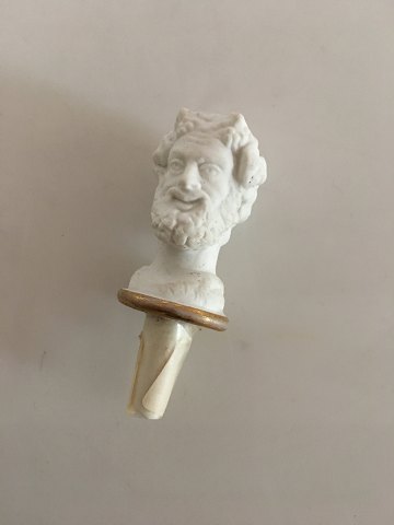 Royal Copenhagen Antique Stopper in Bisque with motif of Greek/Roman head 1820-1850