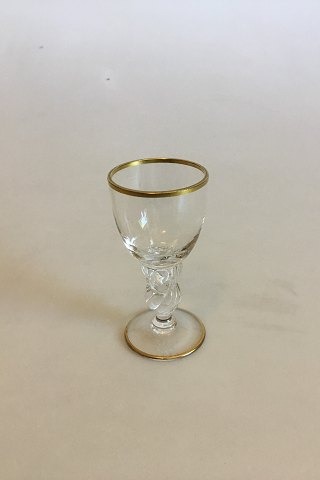 Lyngby Glasværk Måge Snapseglas u/slibning