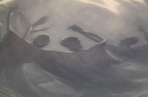 Kongelig Dansk Kgl. Unika Art Nouveau platte - mystiske væsener i disen ca 40 cm Signeret C. Mortensen 1890