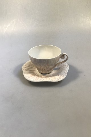 Royal Copenhagen Rosa Konkylie Kaffekop med Underkop No 14194