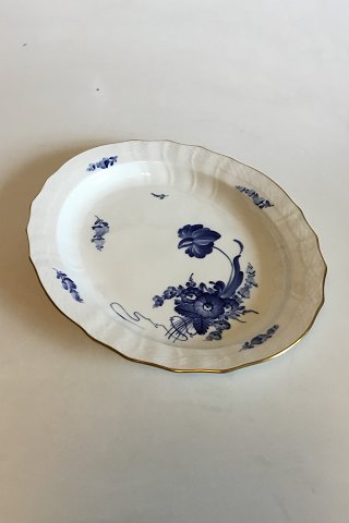 Royal Copenhagen Blue Flower Curved with Gold Oval Dish No. 1556