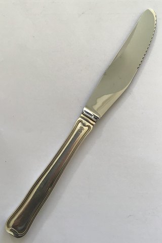 Georg Jensen Sterling Silver Dobbeltriflet Middagskniv No 014 (Langt skaft, grill skær)
