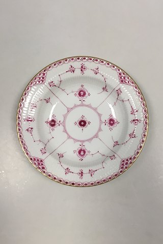 Royal Copenhagen Musselmalet Purpur med guldkant Halvblonde Desserttallerken No 2/566