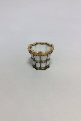 Royal Copenhagen Anton Michelsen White Margrethe Cup in Porcelain and Sterling Silver