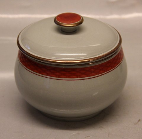 Tureby Large sugarbowl with lid 11 x 12 cm Aluminia  Royal Copenhagen Faience Dinneware