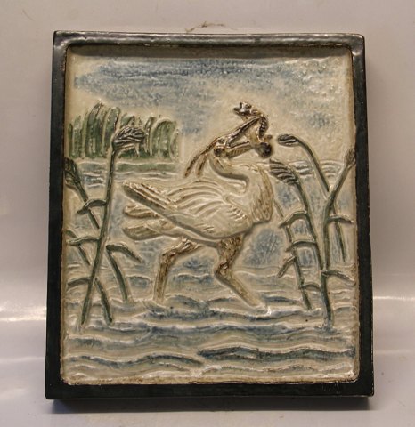 21729 RC Relief, Heron, November 1959 Knud Kyhn  35.5 x 31 cm Royal Copenhagen Art Pottery