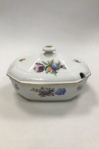 Royal Copenhagen Saksisk Blomst Let Bicelle Terrin No 493/2059