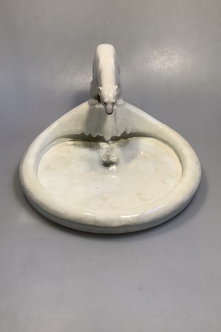 Royal Copenhagen Skål med Isbjørn af Bonnesen, Krystal Glasur af Paul Prochowsky 4 Juli 1923