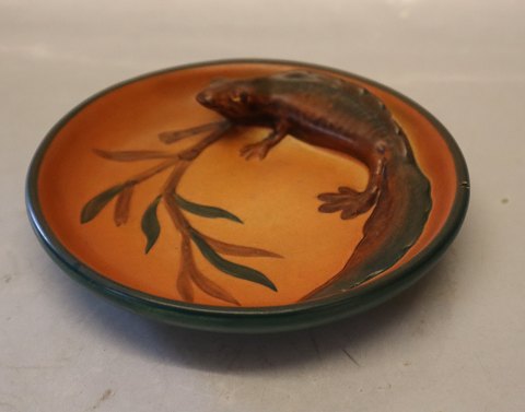 229 X Tray with lizard 14 cm Axel Sorensen 1929 Salamander Ipsen Danish Art Pottery