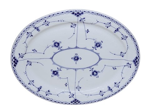 Musselmalet HalvblondeStort ekstra fladt stegefad 40,3 cm.