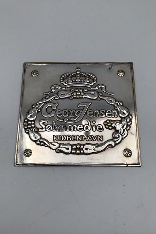 Georg Jensen Forsølvet Forhandler Plaquette