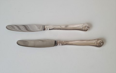 Saxon dinner knife in silver and steel 22.5 cm.