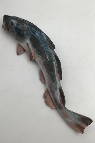 Royal Copenhagen Unique figurine of Cod / Fish Signed by Hallin in 1889 Unique number 1240