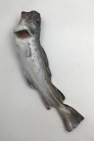 Royal Copenhagen Unika Figur af Torsk / Fisk signeret at Hallin i 1889 unika nummer 1059