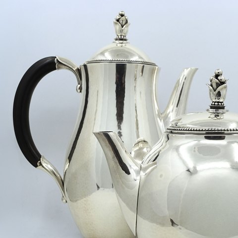 Harald Nielsen for Georg Jensen; Sterling silver coffee and tea set, four parts, No. 456