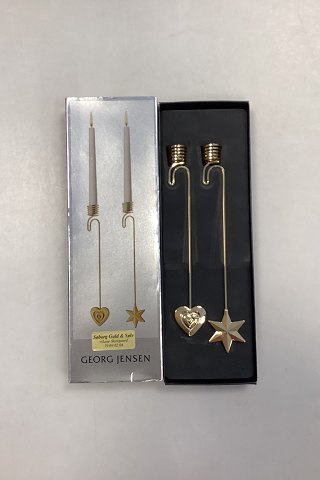 Georg Jensen Christmas Collectibles  Lyseholder - Hjerte og Stjerne 2010