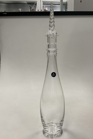 Holmegaard Byens tårne karaffel Børsen hvidt glas