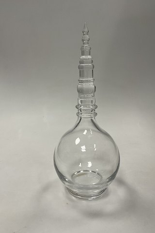 Holmegaard Byens tårne karaffel Nicolaj Kirke hvidt glas