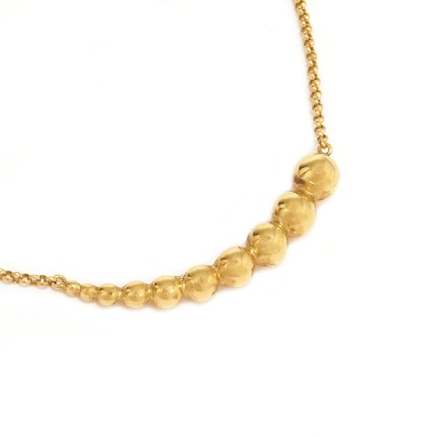 Georg Jensen 18kt guld Moonlight grapes halskæde. 
L: 44cm. Grapes L: 3cm