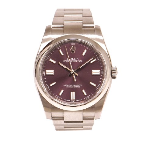Rolex Oyster Perpetual Ref. 116000 Red Grape 2018 
with box and papers. Nice condition. D: 36mm