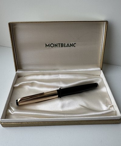 Sort Montblanc Meisterstück  nr. 72 fyldepen med guld-double hætte i original æske