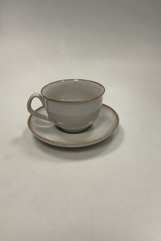 Bing and Grøndahl Glazed Stoneware Coppelia Tea Cup with Saucer No 475