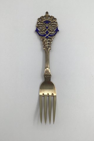 Anton Michelsen Commemorative Fork Gilded Sterling Silver 1935