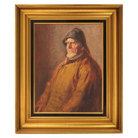 Michael Ancher, 1949-1927, oil on wood. Signed 
"MA" and dated 1920. Visible size: 29x39cm. With 
frame: 36x46cm