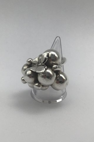 Georg Jensen Sterling Sølv Moonlight Grapes Ring (Sommerfugl)