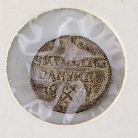 Antik mønt
Norsk 1 skilling
år 1688