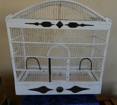 vare nr: v-Fuglebur i hvidmalet metal