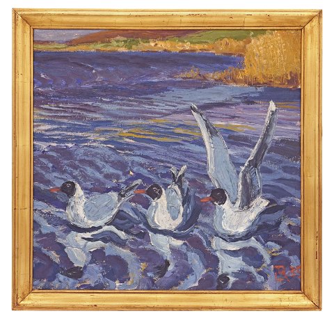 Leif Rydeng, 1913-75, oil on canvas. Signed and 
dated 1935. Visible size: 62x62cm. With frame: 
72x72cm