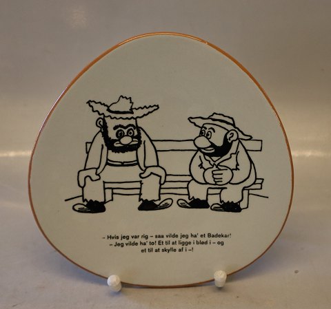 Knabstrup Trekantet platte  ca 16 cm Storm P: Hvis jeg var rig ....