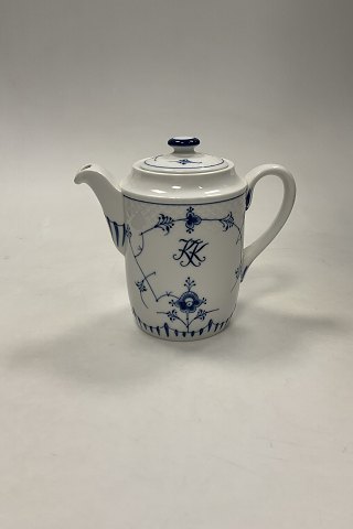 Bing and Grondahl Blue Traditional Blue Fluted Hotel Coffee Pot with Logo No. 
1051