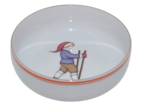 Bing & Grøndahl Julestel
Grødskål dekoreret med dreng med nissehue på ski