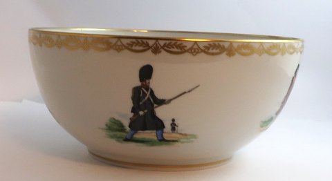 Royal Copenhagen. The Royal Life Guards Bowl. 325th Anniversary. Diameter 24 cm. 
Height 11 cm. (1 quality)