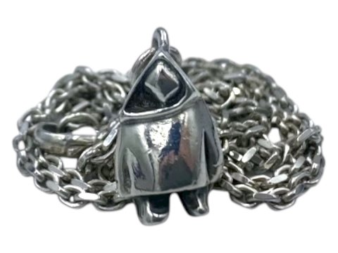 Tage Hansens Guldsmedie 
Heavy sterling silver pendant of a Greenland man with necklace