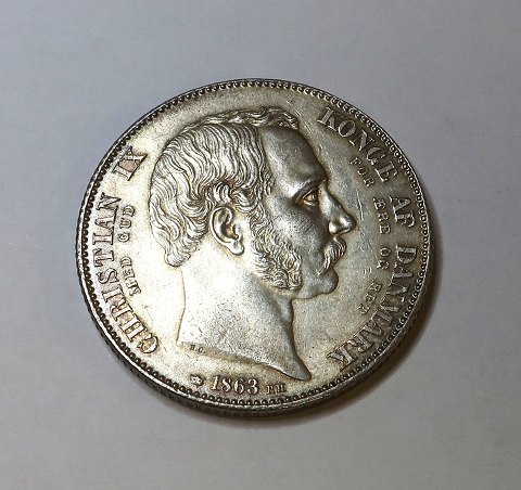 Danmark. Christian lX.  Tronskiftespecie 1863.