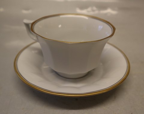 Palads  Kop og underkop ca 13.5 cm (072-073) 8608-1535 guld og grå kant