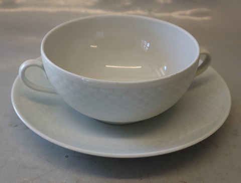 Hvid 247 Bouillonkop 3 dl (481) og underkop 27,7 cm Elegance Bing & Grøndahl