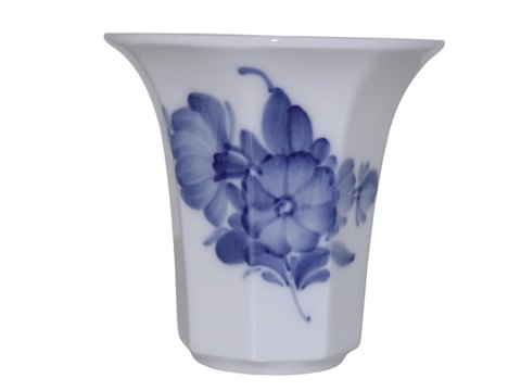 Blå Blomst KantetLille vase #8613