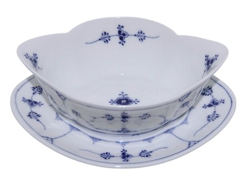 Blue Fluted Plain Hotel PorcelainGravy boat from 1923-1928