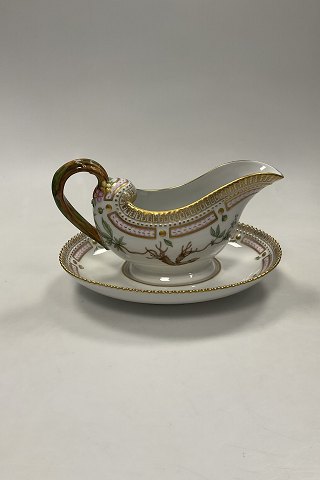 Royal Copenhagen Flora Danica Sauce Boat with attached underplate No. 3556